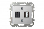 Розетка HDMI/USB Liregus Epsilon серебро 28-1856