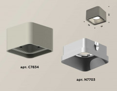 Комплект накладного светильника Ambrella light Techno Spot XS7834003 SGR/SSL серый песок/серебро песок (C7834, N7703)