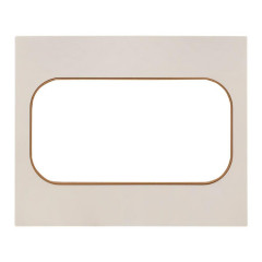 Стокгольм Рамка для розетки 2-местная белая с линией цвета шампань EKF PROxima EYM-G-305-20