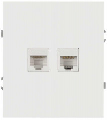 Розетка ЭРА Arktik 16-3108-01 информационная двойная 2XRJ45 белый Б0070484