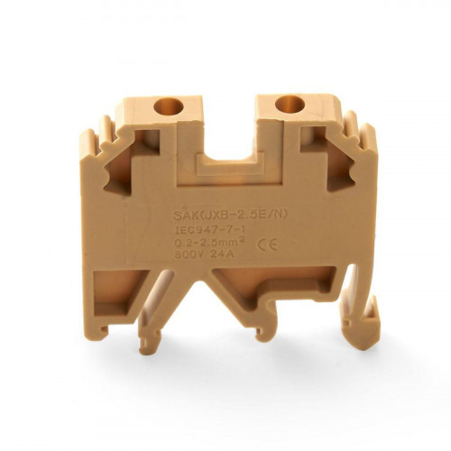 Зажим наборный изолированный (винтовой) ЗНИ - 2,5 (JXB2.5), бежевый Stekker 39933