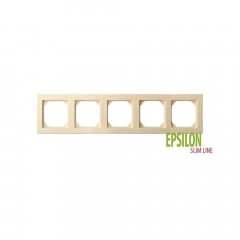 Рамка 5-постовая Liregus Epsilon бежевый 28-0885