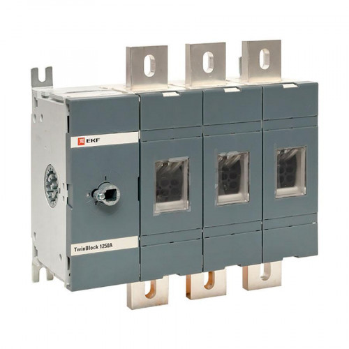 Рубильник 1250A 3P без рукоятки управления TwinBlock EKF PROxima tb-s-1250-3p
