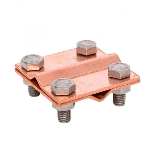 Зажим крестовидный прут-прут (пластина 57x57мм) Cu EKF PROxima lp-g3109-cu