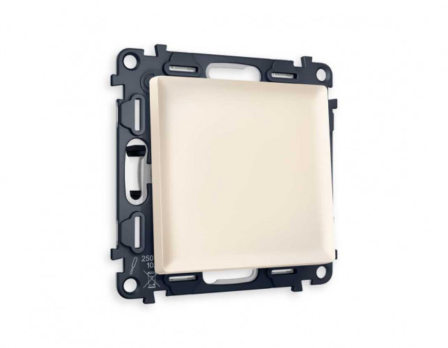 Комплект механизма 1-кл проходного выключателя AMBRELLA VOLT ALFA Бежевый матовый QUANT (AP3210, VM105) MA321020