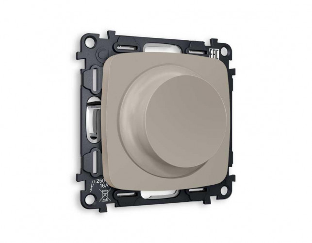 Комплект механизма светорегулятора универсального AMBRELLA VOLT OMEGA Серо-бежевый матовый 25-600W/LED 5-300W QUANT (OP3655, VM136) MO365510